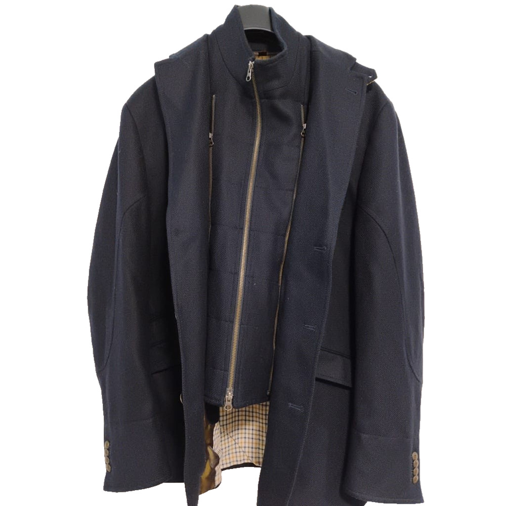 Kroon Ritchie Navy blue Hybrid Sport Coat Blue Blazer Wool Cashmere 46R $425 - Picture 2 of 16